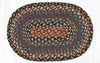 Earth Rugs MS-43 Burgundy/Blue/Gray Oval Swatch 10``x15``