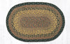 Earth Rugs MS-99 Brown/Black/Charcoal Oval Swatch 10``x15``