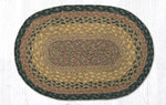Earth Rugs MS-99 Brown/Black/Charcoal Oval Swatch 10``x15``