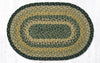 Earth Rugs MS-116 Black/Mustard/Cream Oval Swatch 10``x15``