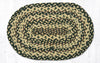 Earth Rugs MS-123 Ebony/Ivory/Chocolate Oval Swatch 10``x15``