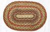 Earth Rugs MS-300 Honey/Vanilla/Ginger Oval Swatch 10``x15``