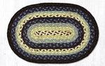 Earth Rugs MS-312 Blueberry/Cream Oval Swatch 10``x15``