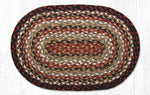 Earth Rugs MS-319 Burgundy/Mustard/Ivory Oval Swatch 10``x15``