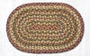 Earth Rugs MS-324 Olive/Burgundy/Gray Oval Swatch 10``x15``