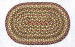 Earth Rugs MS-324 Olive/Burgundy/Gray Oval Swatch 10``x15``