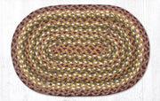Earth Rugs MS-324 Olive/Burgundy/Gray Oval Swatch 10``x15``