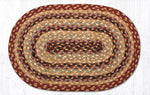 Earth Rugs MS-357 Burgundy/Gray/Cream Oval Swatch 10``x15``