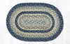 Earth Rugs MS-362 Breezy Blue/Taupe/Ivory Oval Swatch 10``x15``