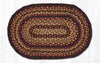 Earth Rugs MS-371 Black Cherry/Chocolate/Cream Oval Swatch 10``x15``