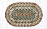 Earth Rugs MS-413 Buttermilk/Cranberry Oval Swatch 10``x15``