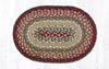 Earth Rugs MS-417 Thistle Green/Country Red Oval Swatch 10``x15``