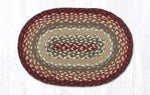 Earth Rugs MS-417 Thistle Green/Country Red Oval Swatch 10``x15``