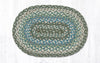 Earth Rugs MS-419 Sage/Ivory/Settlers Blue Oval Swatch 10``x15``