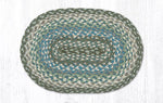 Earth Rugs MS-419 Sage/Ivory/Settlers Blue Oval Swatch 10``x15``