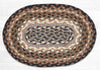 Earth Rugs MS-783 Black/Tan/Terracotta Oval Swatch 10``x15``