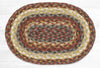 Earth Rugs MS-784 Taupe/Golden Rod/Terracotta Oval Swatch 10``x15``