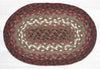 Earth Rugs MS-785 Taupe/Rose/Burgundy Oval Swatch 10``x15``