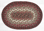 Earth Rugs MS-785 Taupe/Rose/Burgundy Oval Swatch 10``x15``