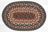 Earth Rugs MS-787 Dark Brown/Taupe/Terracotta Oval Swatch 10``x15``