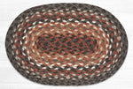 Earth Rugs MS-787 Dark Brown/Taupe/Terracotta Oval Swatch 10``x15``