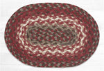 Earth Rugs MS-789 Taupe/Chestnut/Chili Pepper Oval Swatch 10``x15``