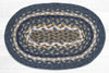 Earth Rugs MS-790 Deep Blue/Golden Rod/Cream Oval Swatch 10``x15``