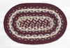 Earth Rugs MS-791 Burgundy/Gray/Cream Oval Swatch 10``x15``