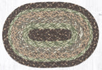 Earth Rugs MS-9-110 Moss Bark Oval Swatch 10``x15``