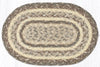 Earth Rugs MS-9-113 Khaki Oval Swatch 10``x15``