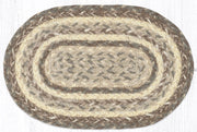 Earth Rugs MS-9-113 Khaki Oval Swatch 10``x15``
