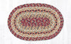 Earth Rugs MS-9-95 Burgundy Oval Swatch 10``x15``