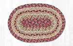 Earth Rugs MS-9-95 Burgundy Oval Swatch 10``x15``