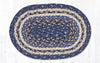 Earth Rugs MS-9-97 Deep Blue Oval Swatch 10``x15``