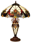 Chloe Lighting CH18780VI18-DT3 Liaison Tiffany-Style 3 Light Victorian Double Lit Table Lamp 18" Shade