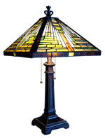 Chloe Lighting CH12008GM14-TL2 Tiffany-style 2 Light Mission Table Lamp 14" Shade
