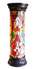 Chloe Lighting CH19405RV30-PL2 Ruby Spectacle Tiffany-Glass 2 Light Victorian Pedestal Light Fixture 30`` Tall