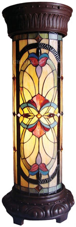 Chloe Lighting CH19187IV30-PL2 Ruby Spectacle Tiffany-Glass 2 Light Victorian Pedestal Light Fixture 30`` Tall