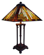 Chloe Lighting CH13118GM16-TL2 Tiffany-style 2 Light Mission Table Lamp 16" Shade