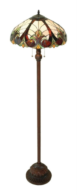 Chloe Lighting CH18780VI18-FL2 Liaison Tiffany-style 2 Light Victorian Floor Lamp 18`` Shade