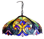 Chloe Lighting CH18780VT18-DH2 Liaison Tiffany-Style 2 Light Victorian Ceiling Pendent 18`` Shade