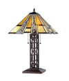 Chloe Lighting CH33226MI14-TL2 Progressive Tiffany-style 2 Light Mission Table Lamp 14" Shade