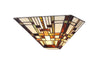 Chloe Lighting CH33290MS12-WS1 Farley Tiffany-Style Mission 1 Light Wall Sconce 12`` Wide