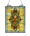 Chloe Lighting CH3P320VI24-GPN Avalon Tiffany-Glass Victorian Window Panel 18x25