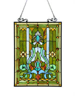 Chloe Lighting CH3P323VG24-GPN Carina Tiffany-Style Victorian Glass Window Panel 18x25.5