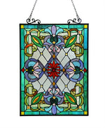 Chloe Lighting CH3P324VG24-GPN Izzy Tiffany-Glass Victorian Window Panel 18x25.5