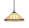 Chloe Lighting CH31315MI18-DH2 Belle Tiffany-Style 2 Light Mission Ceiling Pendent 18`` Shade