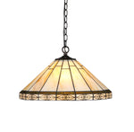 Chloe Lighting CH31315MI18-DH2 Belle Tiffany-Style 2 Light Mission Ceiling Pendent 18`` Shade