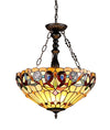 Chloe Lighting CH33353VR18-UH3 Serenity Victorian 3 Light Inverted Ceiling Pendant 18`` Shade