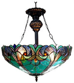 Chloe Lighting CH18780VG18-UH2 Liaison Tiffany-Style 2 Light Victorian Inverted Ceiling Pendant 18`` Shade